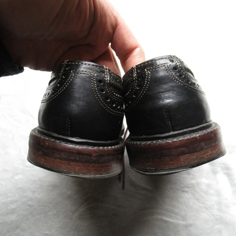Allen Edmonds McTavish Oxford Shoes Mens 9.5 D Black Leather Lace Up Made In USA